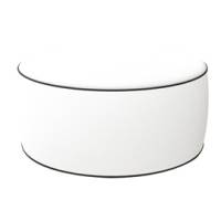 Pouf Ottoman - 23 x 53 cm - bianco - King Collection - P1816012 - 8023755053888 - DMwebShop