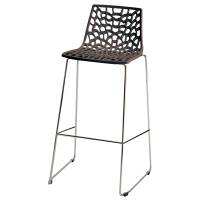 Sgabello Spider Fix - 44 x 53 x 96 cm - policarbonato - moka lucido - Grandsoleil - S2801MK - 23PR000349 - DMwebShop