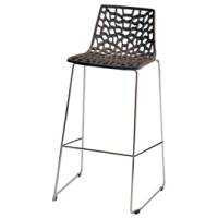 Sgabello Spider Fix - 44 x 53 x 96 cm - policarbonato - moka lucido - conf. 4 pezzi - Grandsoleil - S2801MK - 23PR000349 - DMwebShop
