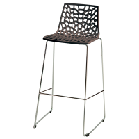 Sgabello Spider Fix - 44 x 53 x 96 cm - polipropilene - moka lucido - Grandsoleil S2801MK