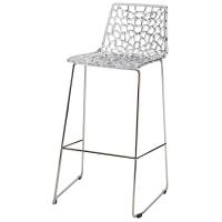 Sgabello Spider Fix - 44 x 53 x 96 cm - policarbonato - trasparente - conf. 4 pezzi - Grandsoleil - S2801TR - 23PR000350 - DMwebShop