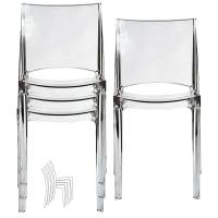 Sedia B-side - 48 x 50 x 81,5 cm - policarbonato - trasparente - conf. 4 pezzi - Grandsoleil - S6315TR - S6315TR4ZO - DMwebShop