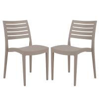 Sedia Firenze - 49 x 51 x 80 cm - polipropilene - juta - conf. 2 pezzi - Grandsoleil - S6227J - 23PR000353 - DMwebShop