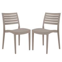 Sedia Firenze - 49 x 51 x 80 cm - polipropilene - juta - conf. 2 pezzi - Grandsoleil - S6227J - 23PR000353 - DMwebShop