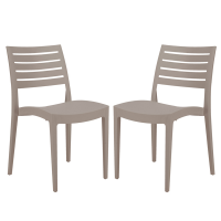 Sedia Firenze - 49 x 51 x 80 cm - polipropilene - juta - conf. 2 pezzi - Grandsoleil - S6227J - 23PR000353 - DMwebShop