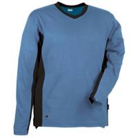 Maglietta Madeira - a maniche lunghe - taglia XL - celeste-nero - Cofra - V105-0-02-XL - 8023796058460 - DMwebShop