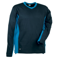 Maglietta Madeira - a maniche lunghe - taglia L - blu navy-nero - Cofra - V105-0-03-L - 8023796500983 - DMwebShop