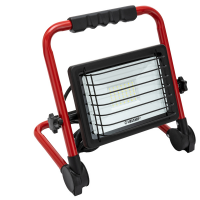 Proiettore da cantiere Waingro - con staffa e cavo 3 mt e griglia - 50 W - rosso - Velamp IS766