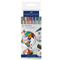 Marcatori - colori assoriti metallics - conf. 12 pezzi - Faber Castell - 160713 - 4005401607137 - DMwebShop
