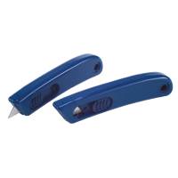 Cutter monouso detectabile con lama retraibile 11 x 2,5 cm PP blu - 28192