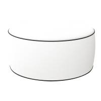 Pouf Ottoman 23 x 53 cm bianco - 28222