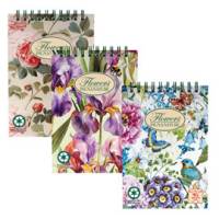 Blocco spirale Nature Flowers - spiralato sul lato corto - 5 mm - A5 - 70 gr - 60 fogli - conf. 6 pezzi - Pigna - 02221725M - 8005235072701 - DMwebShop