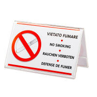 Targhetta - Vietato fumare - 9 x 5,5 cm - Lebez 50982