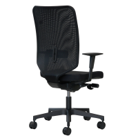 Poltrona semidirezionale Newair NWN - con braccioli regolabili - nero - Unisit - NWN/BR2D/KN - DMwebShop