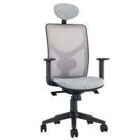 Seduta operativa Pentagon Y10 PENAPG - con braccioli regolabili e poggiatesta - grigio-grigio - Unisit - PENAPG/BRF/XT/Q - DMwebShop