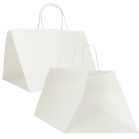 Shopper Surf Maxi - 34 x 34 x 25 cm - carta kraft - bianco - conf. 15 pezzi - Mainetti Bags - 084867 - 8029307084867 - DMwebShop