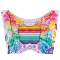 Astuccio Farfalla matite colorate Sparkle - colori assortiti - conf. 20 pezzi - Faber Castell - 201971 - 4005402019717 - DMwebShop