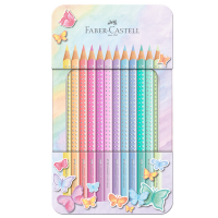 Astuccio matite colorate Sparkle Pastel - colori assortiti - conf. 12 pezzi - Faber Castell - 201910 - 4005402019106 - DMwebShop