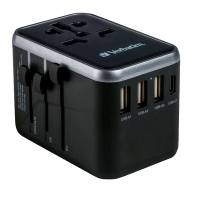 Adattatore da viaggio UTA-04 PD61W - QC - 3xUSB - 2xType-C - Verbatim - 49546 - 23942495468 - DMwebShop