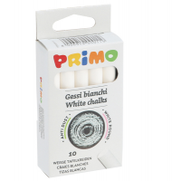 Gessetti tondi - Ø 9 x 80 mm - bianco - Scatola 10 gessetti tondi - conf. 10 pezzi - Primo - 011GB10R - 8006919000119 - DMwebShop