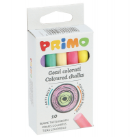 Gessetti tondi - Ø 9 x 80 mm - colorati - Scatola 10 gessetti tondi - conf. 10 pezzi - Primo - 014GC10R - 8006919000140 - DMwebShop