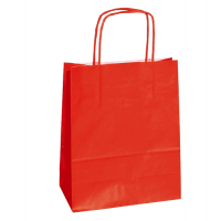 Shopper in carta maniglie cordino - 22 x 10 x 29 cm - rosso - conf. 25 sacchetti - Mainetti Bags - 037344 - 8029307037344 - DMwebShop
