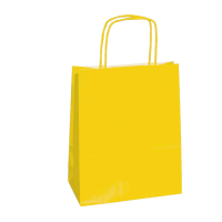 Shopper in carta maniglie cordino - 26 x 11 x 34,5 cm - giallo - conf. 25 sacchetti - Mainetti Bags - 037382 - 8029307037382 - DMwebShop