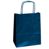 Shopper in carta maniglie cordino - 36 x 12 x 41 cm - blu - conf. 25 sacchetti - Mainetti Bags - 073977 - 8029307073977 - DMwebShop