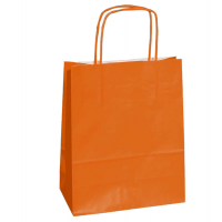 Shopper in carta maniglie cordino - 22 x 10 x 29 cm - arancio - conf. 25 sacchetti - Mainetti Bags - 037306 - 8029307037306 - DMwebShop