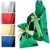 Buste regalo in PPL metal lucido - blu - 20 x 35 cm - senza patella adesiva - conf. 50 buste - Pnp