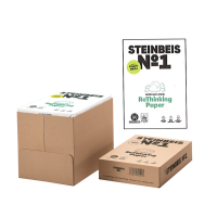 Carta bianca N1 - A4 - 80 gr - risma da 500 fogli - 100% riciclata (drop) - conf. 5 pezzi - Steinbeis - 6831drop - 4260074842005 - DMwebShop