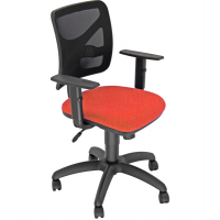 Seduta operativa Pentagon Y10 PNBE - con braccioli regolabili - rosso-nero - Unisit - PNBE/BRF/ER - 8050043749710 - DMwebShop