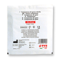 Busta di garza compressa sterile 10 x 10 cm - a 8 pieghe - Pvs - GAZ111E - DMwebShop