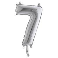 Palloncino - numero 7 - H 36 cm - mylar - argento - Big Party - 42847 - 8020834428476 - DMwebShop