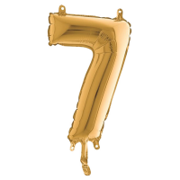 Palloncino - numero 7 - H 36 cm - mylar - oro - Big Party - 42707 - 8020834427073 - DMwebShop
