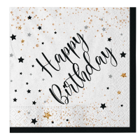 Tovagliolo Happy Birthday - 33 x 33 cm - carta - conf. 20 pezzi - Big Party - 74547 - 8020834745474 - DMwebShop