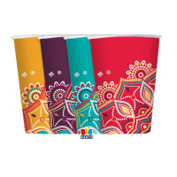 Bicchiere Mandala - 200 ml - carta - conf. 8 pezzi - Big Party - 75760 - 8020834757606 - DMwebShop
