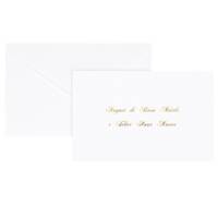 Biglietto natale con busta 9 x 14 cm stampa oro bianco - 29177