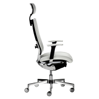 Poltrona semidirezionale Elite concept COTPGB - con braccioli regolabili e poggiatesta - bianco - Unisit - COTPGB/BRWB/KQ - DMwebShop