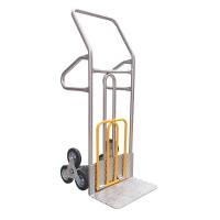 Carrello saliscale - 50 x 40 x 132 cm - max 280 kg - acciaio - grigio-giallo - Tecnotelai - C059 - 806258980275 - DMwebShop