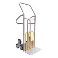 Carrello saliscale - 50 x 40 x 132 cm - max 280 kg - acciaio - grigio-giallo - Tecnotelai - C059 - 806258980275 - DMwebShop