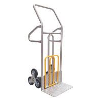 Carrello saliscale - 50 x 40 x 132 cm - max 280 kg - acciaio - grigio-giallo - Tecnotelai - C059 - 806258980275 - DMwebShop