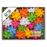 Stelle di nastro similpaper - 15 mm x Ø 6,5 cm - colori assortiti primavera - conf. 100 pezzi - Brizzolari - 00221499 - 8031653146458 - DMwebShop