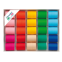 Rocche di nastro similpaper -10 mm x 10 mt - colori assortiti primaverai - conf. 25 pezzi - Brizzolari - 00225499 - 8031653140470 - DMwebShop