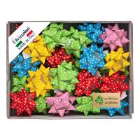 Stelle di nastro ecocarta - 20 mm x Ø 9 cm - fantasie assotite - conf. 36 pezzi - Brizzolari - 02466798 - 8031653516725 - DMwebShop
