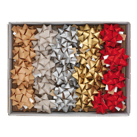 Stelle di nastro carta ecocolor - 15 mm x Ø 6,5 cm - colori assortiti natale - conf. 50 pezzi - Brizzolari - 02467100 - 8004451312639 - DMwebShop