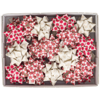 Stelle di nastro carta erba - 20 mm x Ø 9 cm - fantasie assortite natale - conf. 36 pezzi - Brizzolari - 02740600 - 8031653581150 - DMwebShop