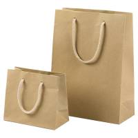 Shopper - 27 x 37 + 12 cm - 160 gr - carta kraft - avana - conf. 12 pezzi - PNP - UY508HNN08RNN - 8013170571036 - DMwebShop