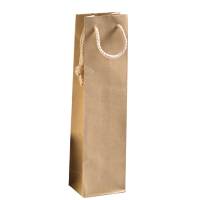 Portabottiglie - maniglie cordino cotone - 12 x 39 + 9 cm - 160 gr - carta kraft - avana - conf 12 pezzi - PNP - UY508HNN0V3NN - 8013170570954 - DMwebShop