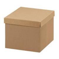 Scatola con coperchio 40 x 28,5 x 24 cm cartone onda avana - 29346